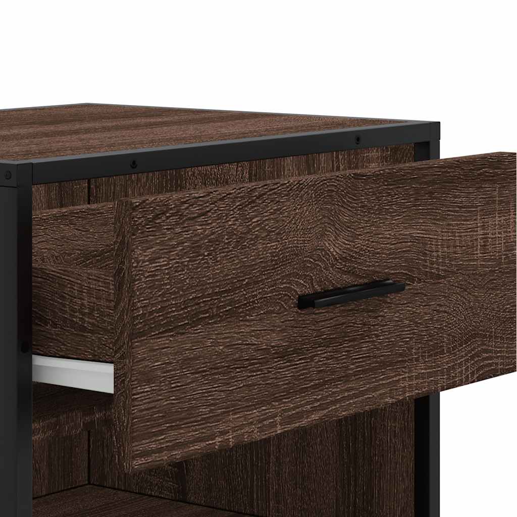 Scarpiera Rovere Marrone 48x38x97,5 cm in Legno Multistrato