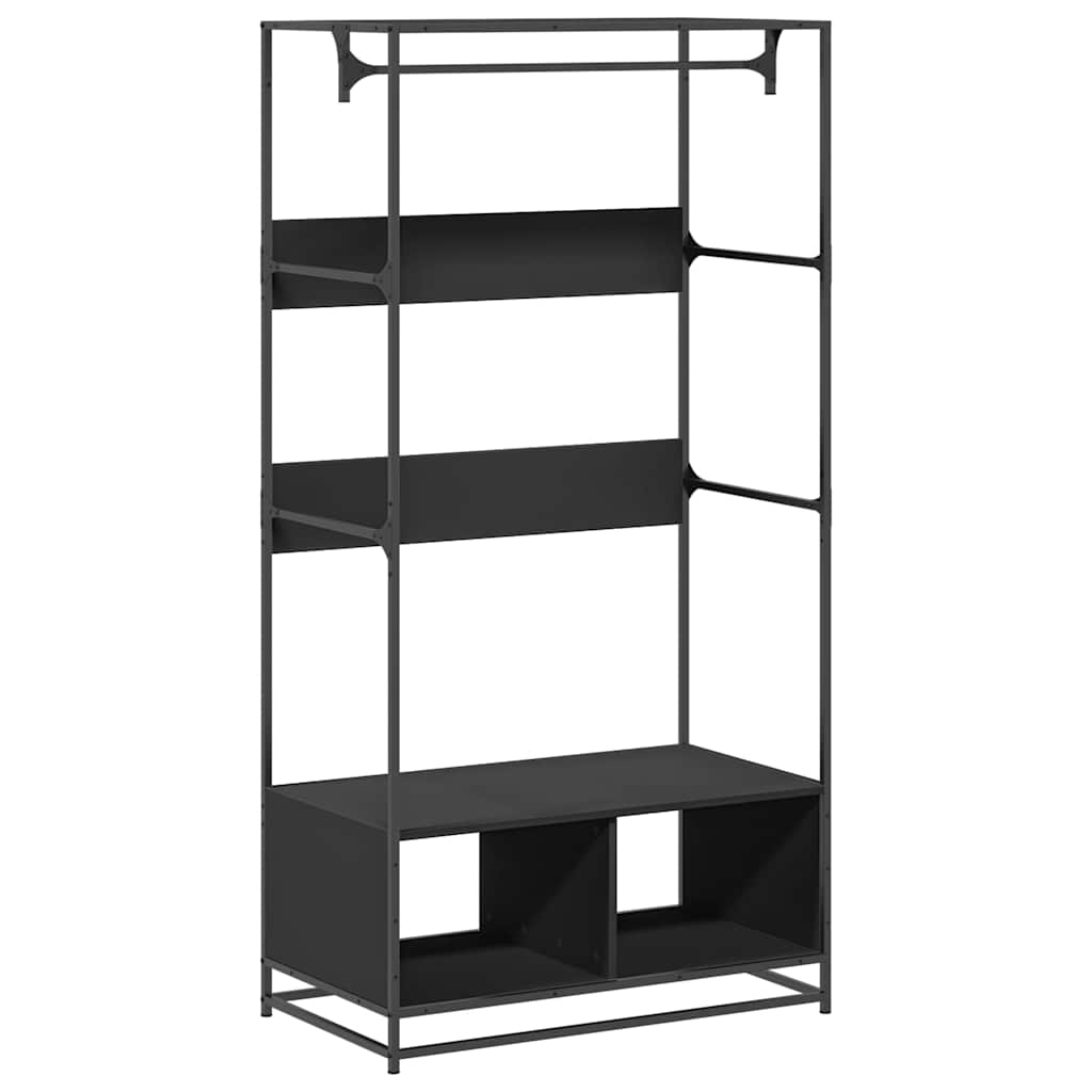 Armadio Nero 90x50x180 cm in Truciolato