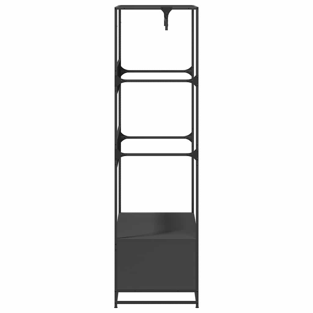 Armadio Nero 90x50x180 cm in Truciolato