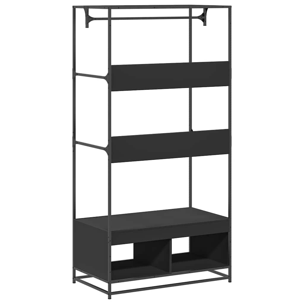 Armadio Nero 90x50x180 cm in Truciolato