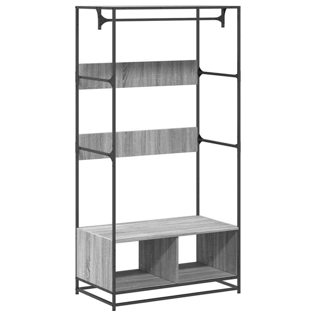 Armadio Grigio Sonoma 90x50x180 cm in Truciolato
