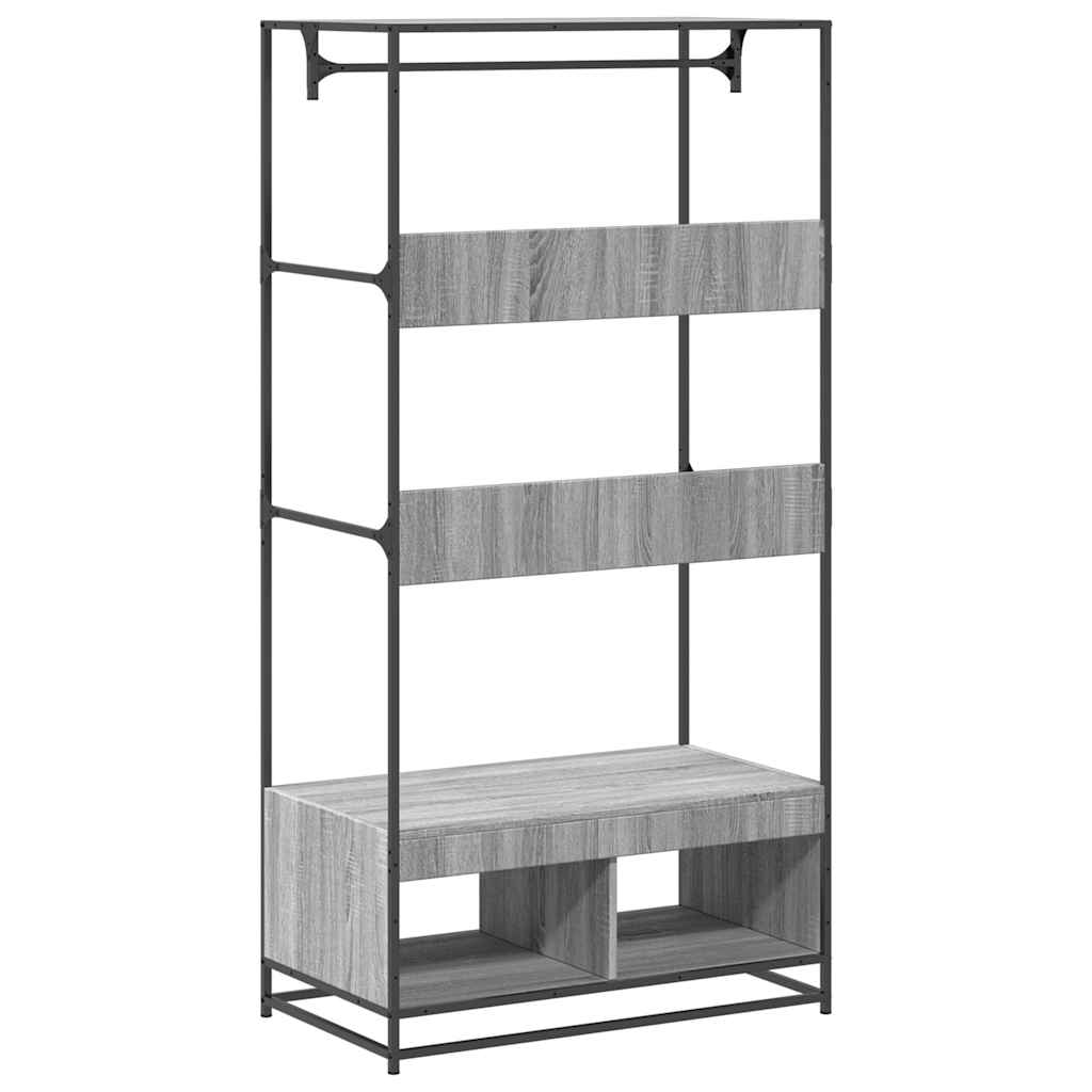 Armadio Grigio Sonoma 90x50x180 cm in Truciolato