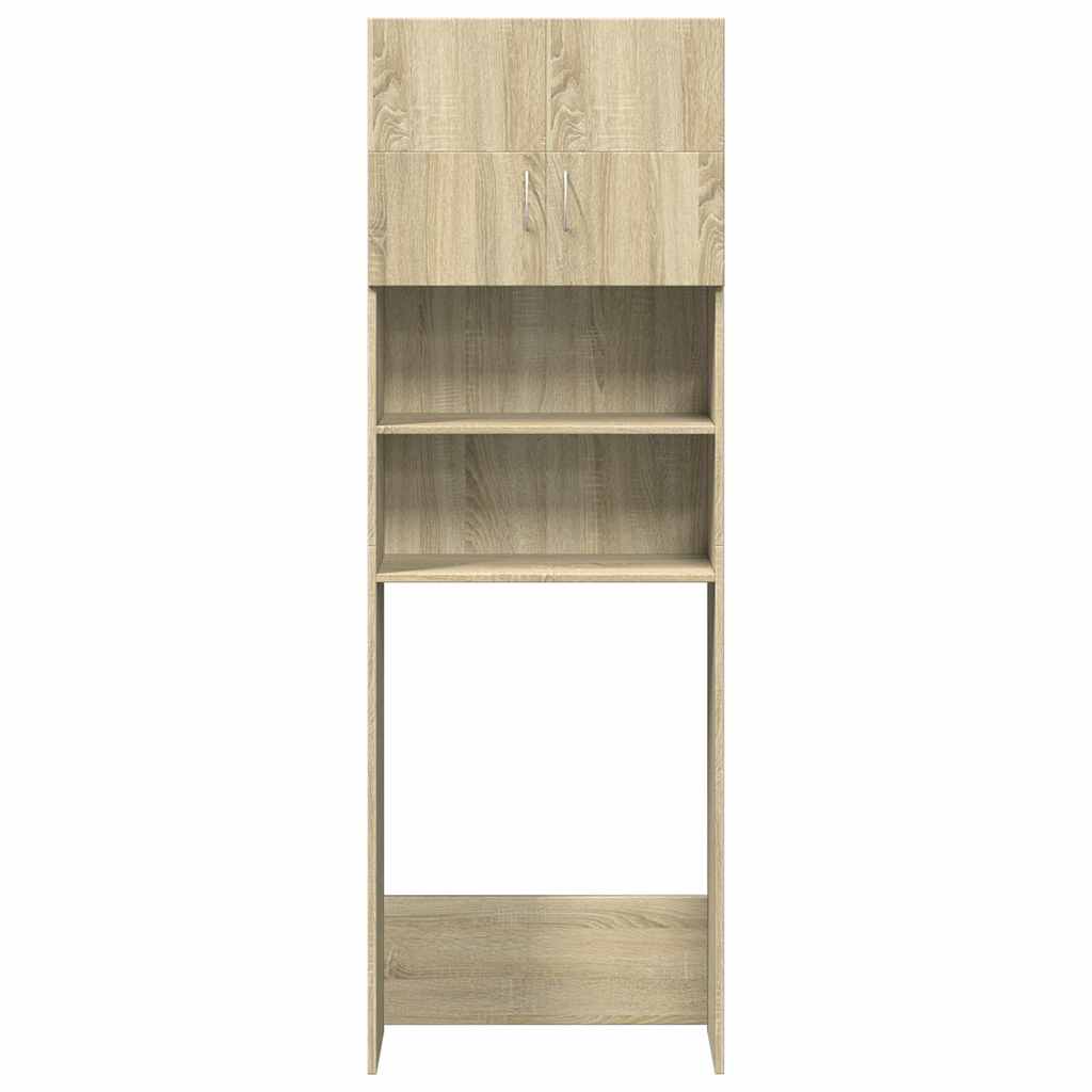 Mobile Lavatrice Rovere Sonoma 64x25,5x190 cm Legno Multistrato