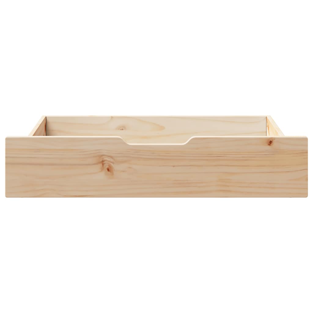 Cassettoni da Letto con Ruote 2 pz 85x55x17 cm in Legno di Pino