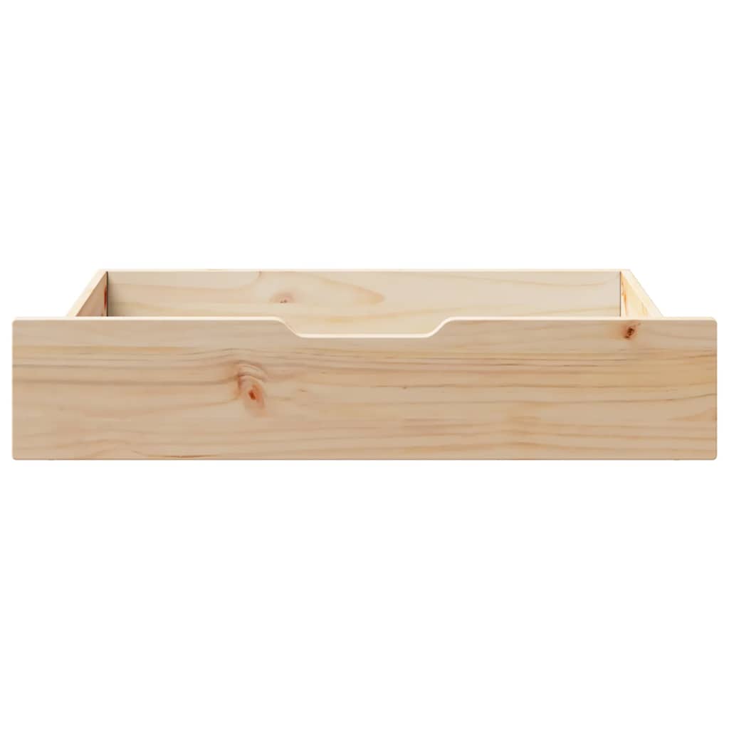 Cassettoni da Letto con Ruote 2 pz 80x55x17 cm in Legno di Pino
