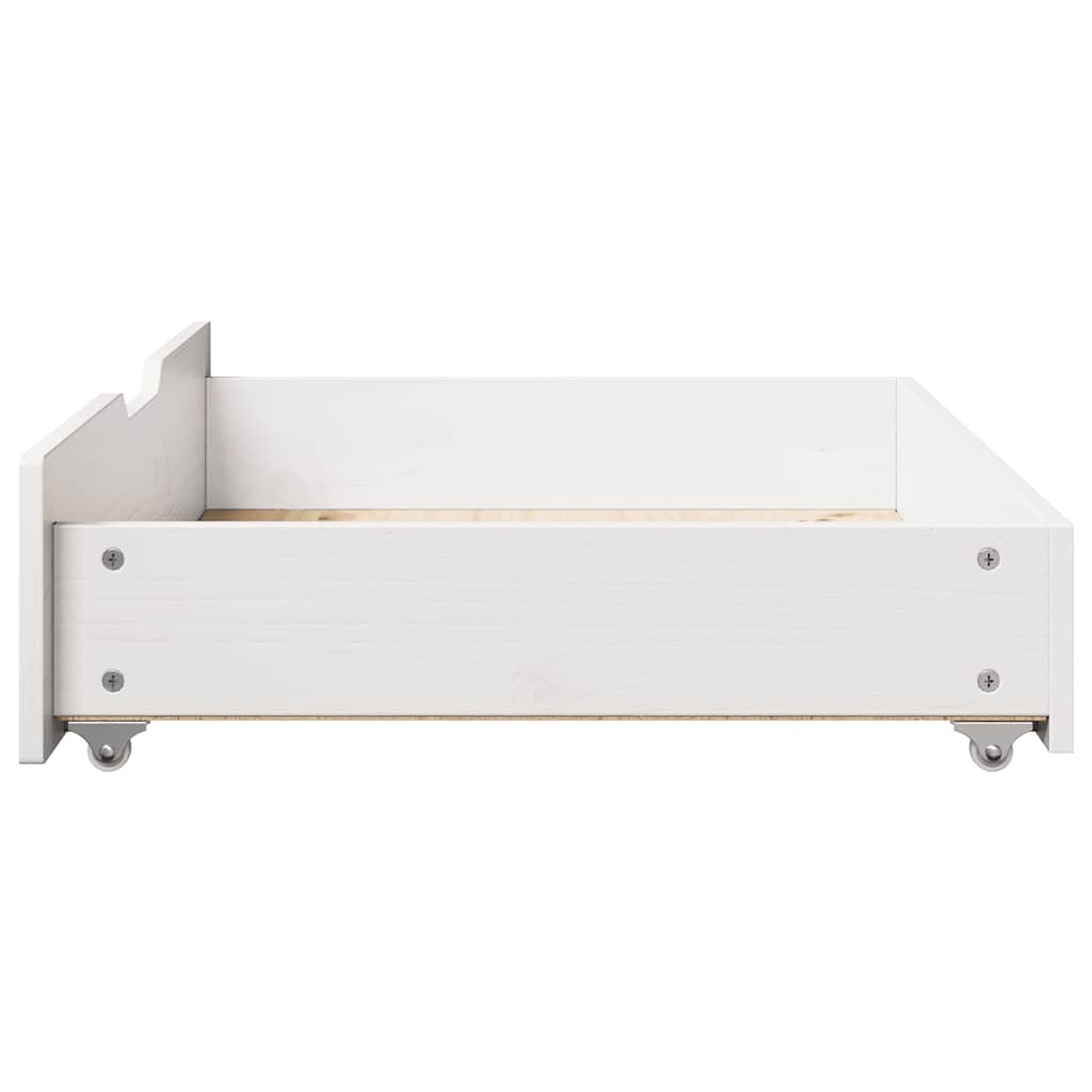Cassettoni da Letto 2 pz Bianchi 80x55x17 cm in Legno di Pino