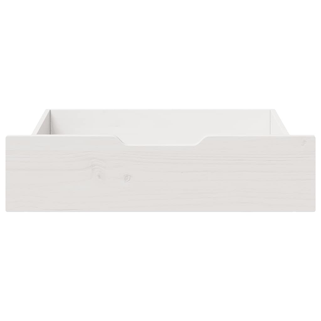 Cassettoni da Letto 2 pz Bianchi 75x55x17 cm in Legno di Pino