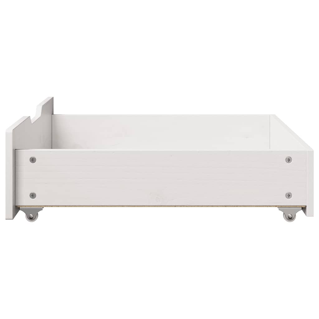 Cassettoni da Letto 2 pz Bianchi 75x55x17 cm in Legno di Pino