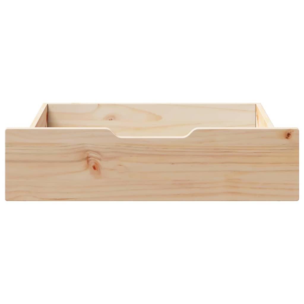 Cassettoni da Letto con Ruote 2 pz 65x55x17 cm in Legno di Pino