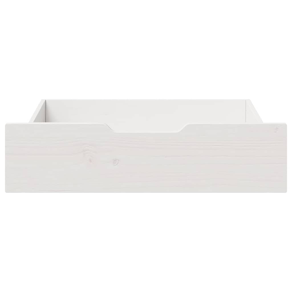 Cassettoni da Letto 2 pz Bianchi 65x55x17 cm in Legno di Pino