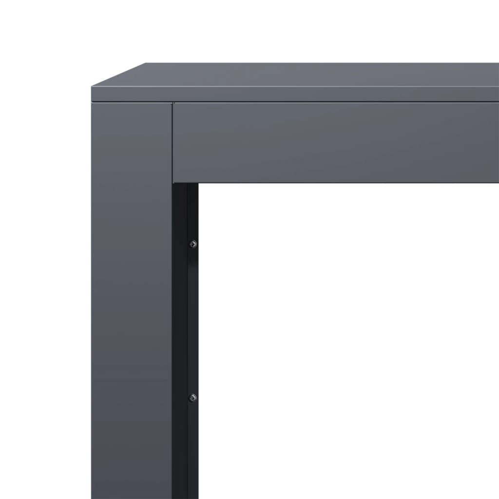 Rastrelliera per Legna da Ardere Antracite 100x40x100cm Acciaio