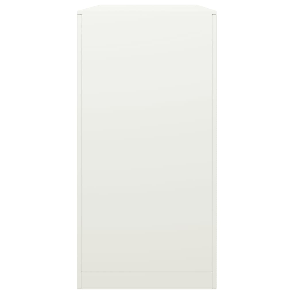 Rastrelliera per Legna da Ardere Bianca 100x40x80 cm in Acciaio