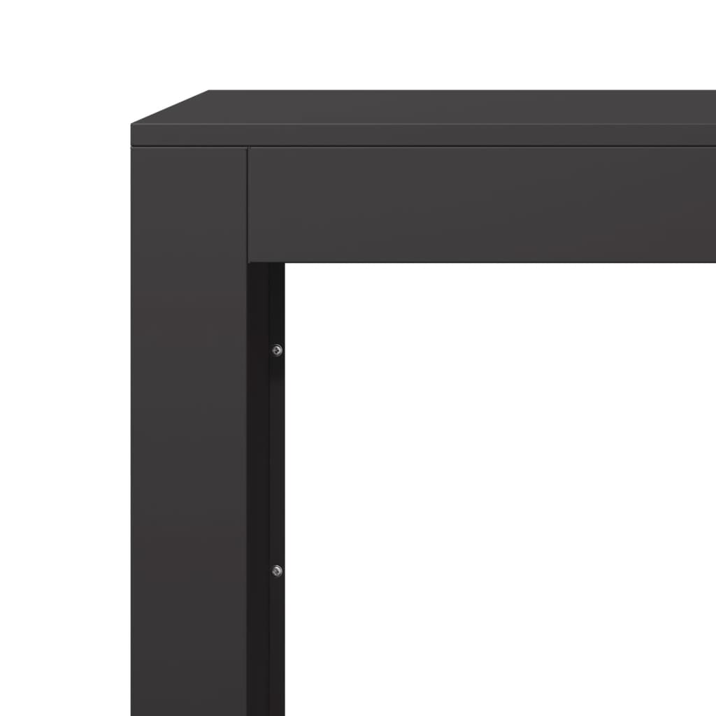 Rastrelliera per Legna da Ardere Nera 100x40x60 cm in Acciaio