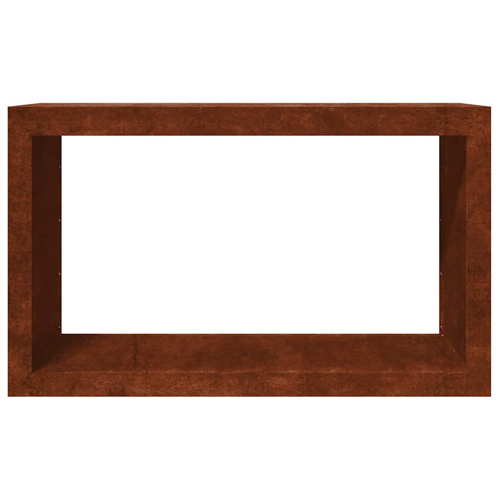 Rack per Legna da Ardere 100x40x60 cm in Acciaio Corten