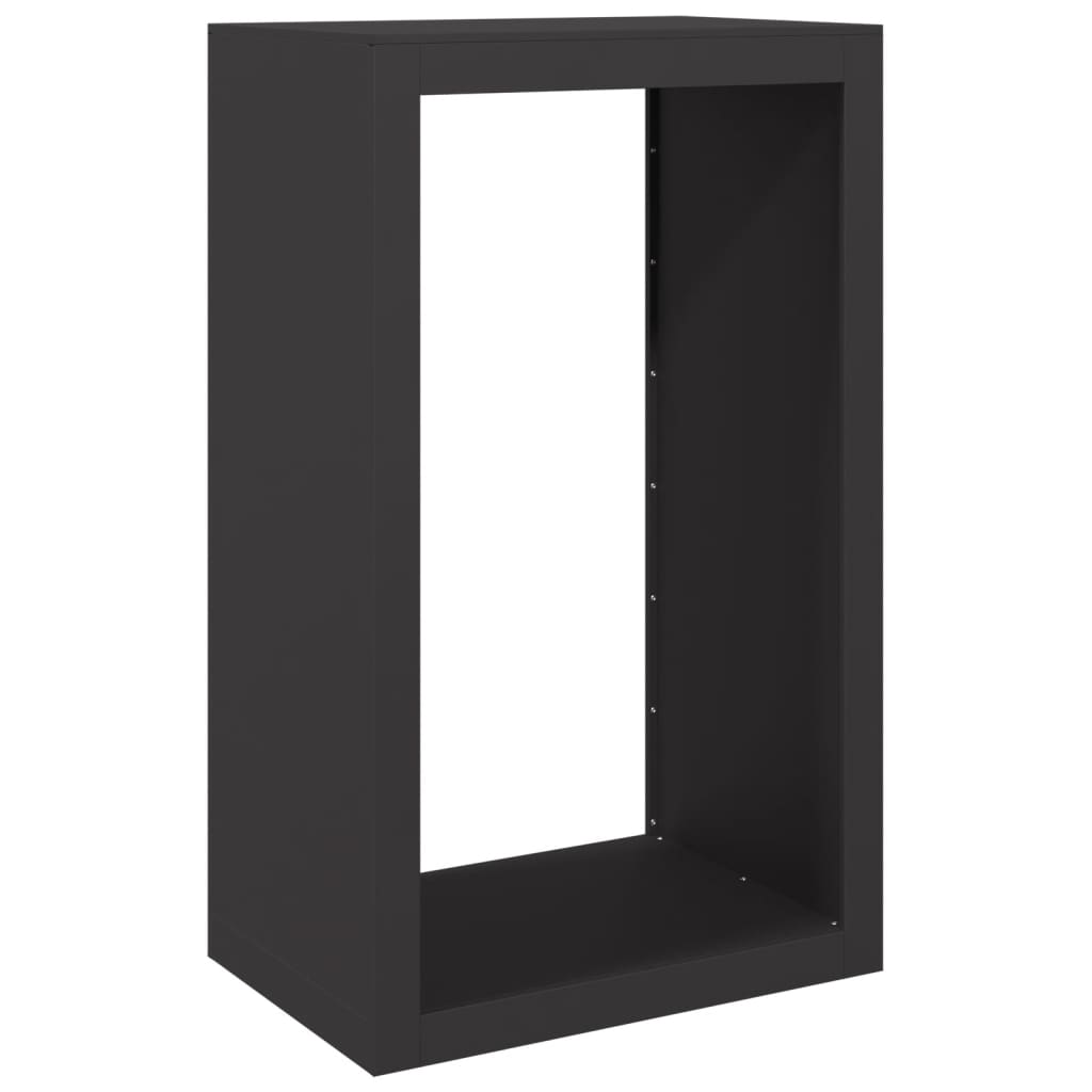 Rastrelliera per Legna da Ardere Nera 60x40x100 cm in Acciaio
