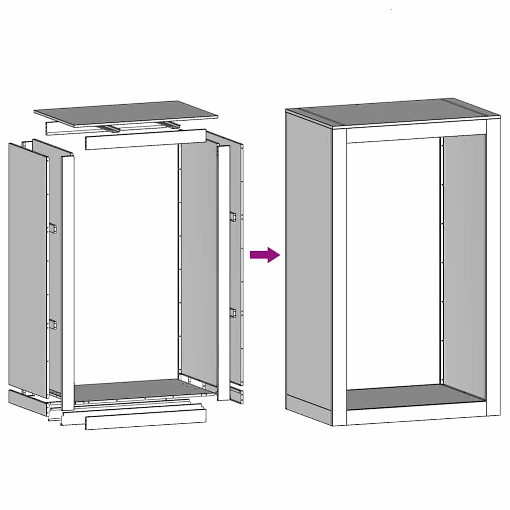 Rastrelliera per Legna 60x40x100 cm in Acciaio Zincato