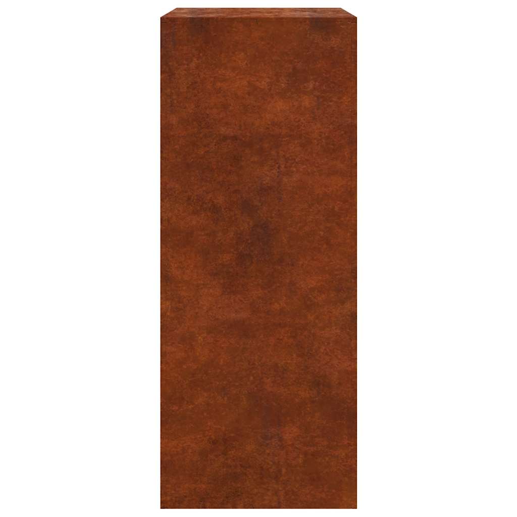 Rack per Legna da Ardere 60x40x100 cm in Acciaio Corten