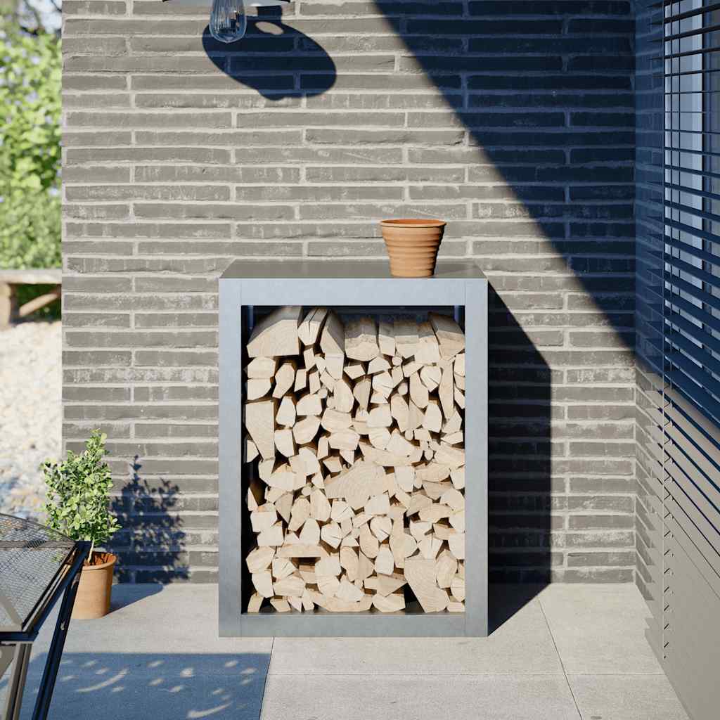 Rastrelliera per Legna 60x40x80 cm in Acciaio Zincato