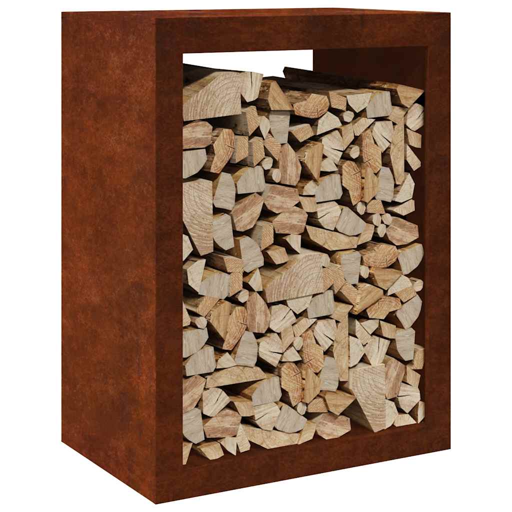 Portalegna 60x40x80 cm in Acciaio Corten