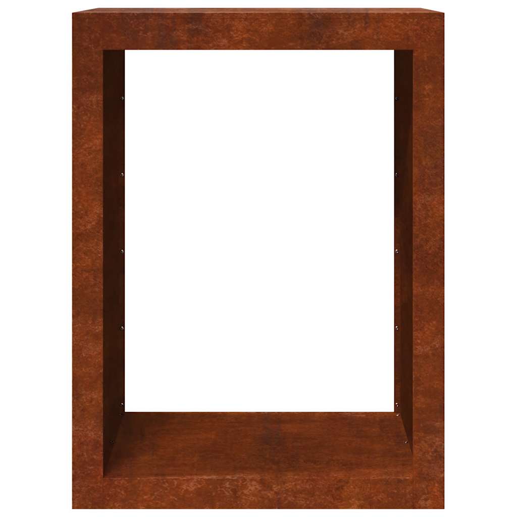 Portalegna 60x40x80 cm in Acciaio Corten