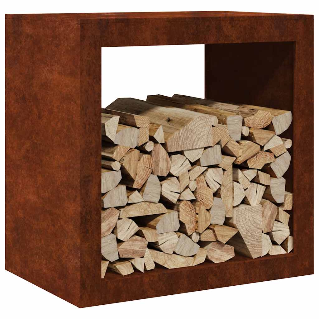 Portalegna 60x40x60 cm in Acciaio Corten