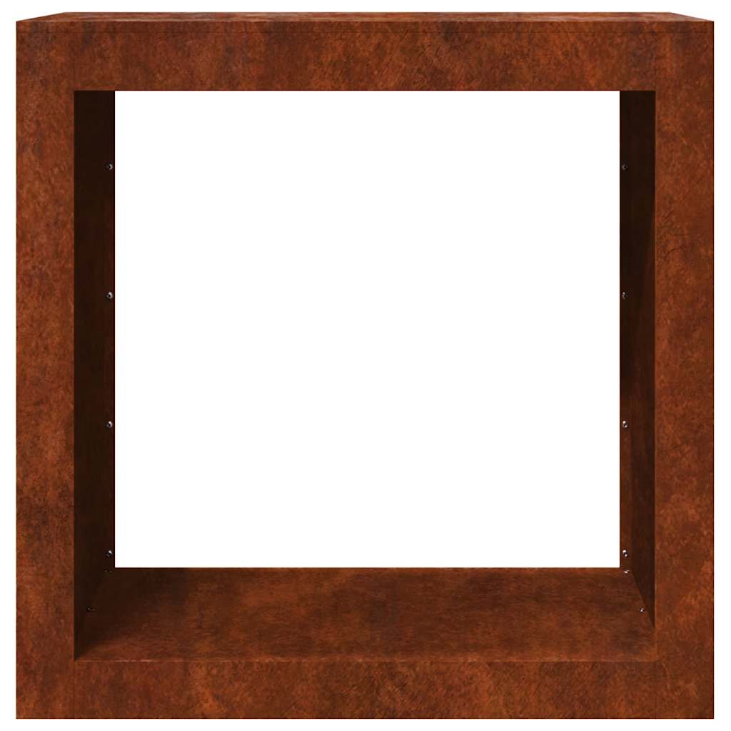 Portalegna 60x40x60 cm in Acciaio Corten