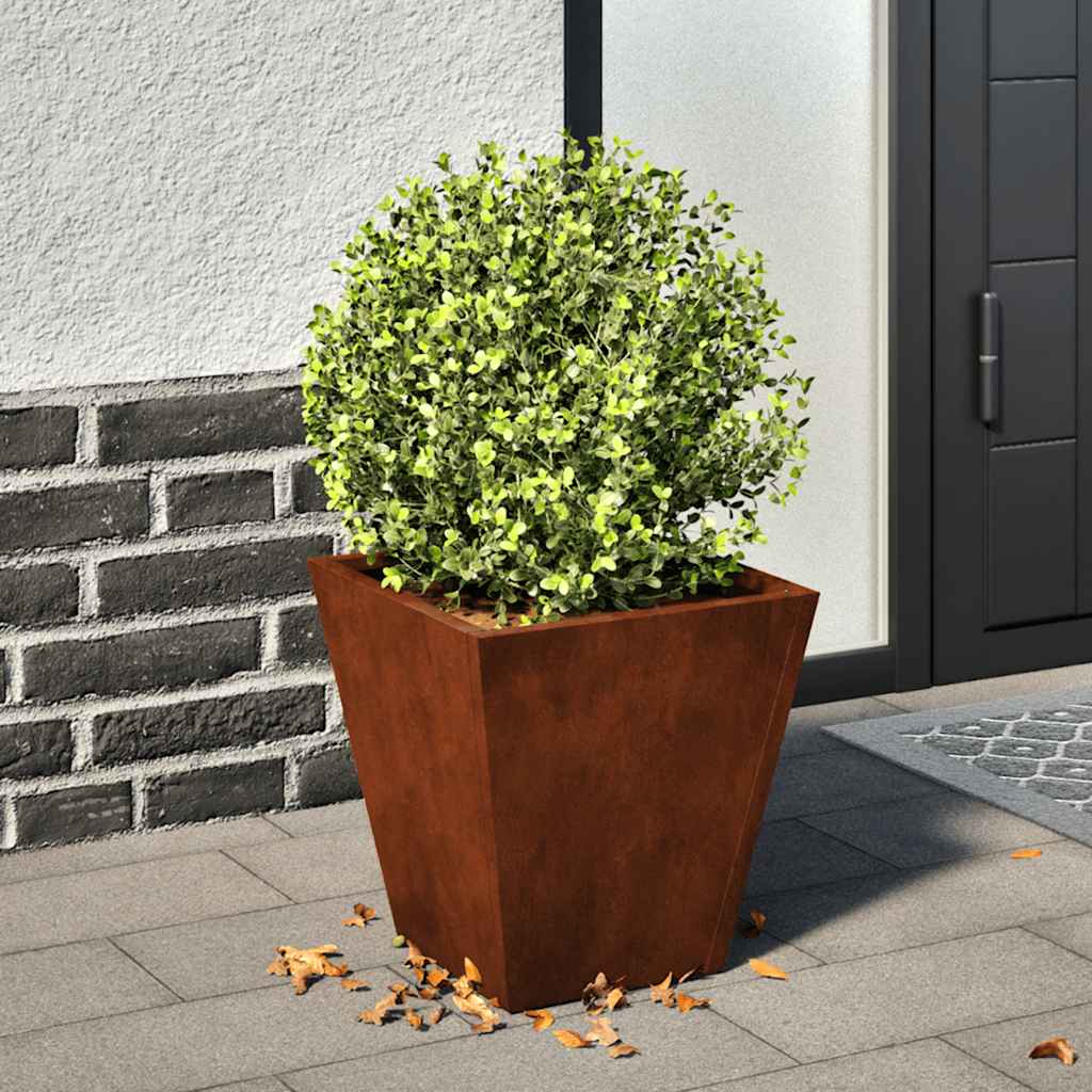 Fioriera da Giardino 30x30x30 cm in Acciaio Corten