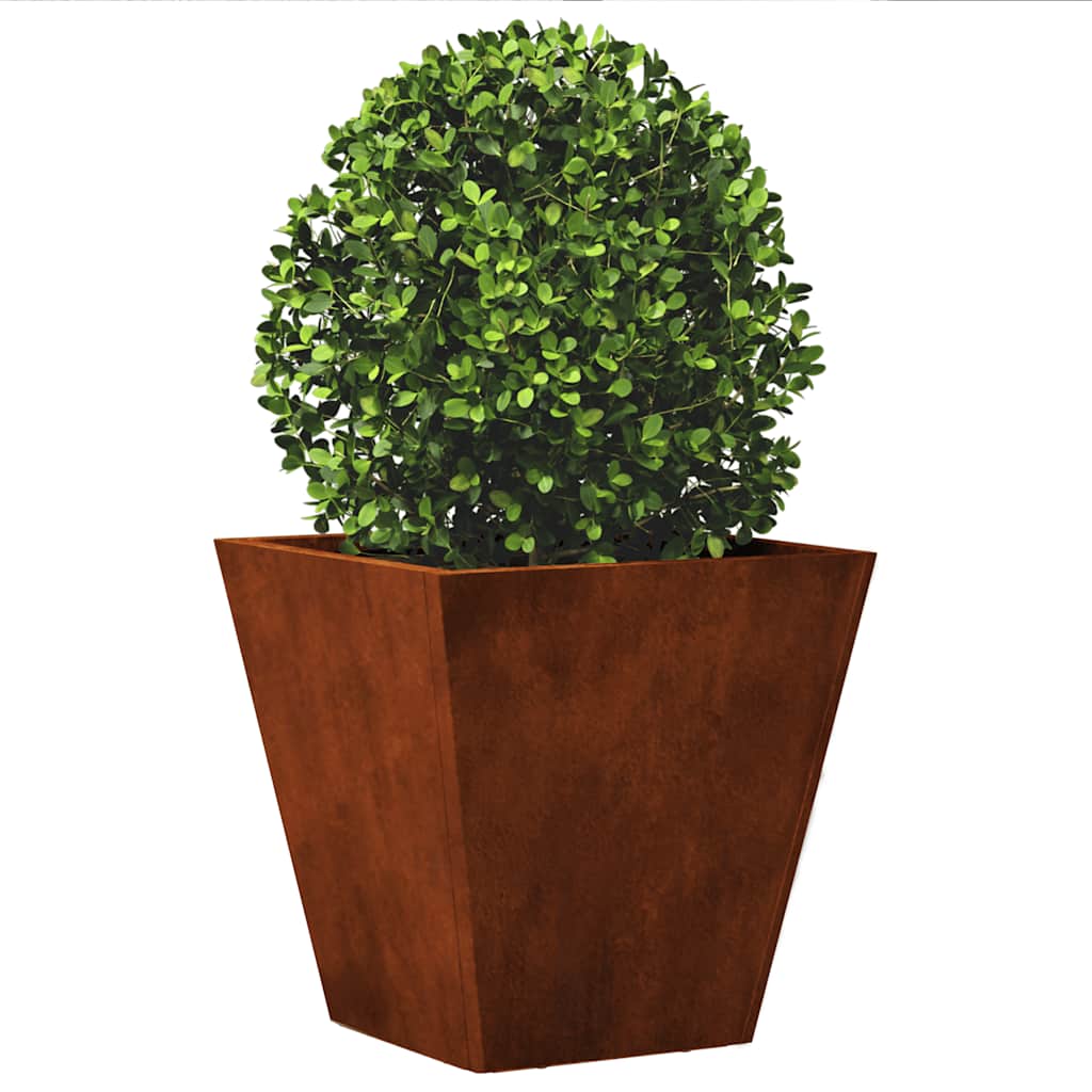 Fioriera da Giardino 30x30x30 cm in Acciaio Corten