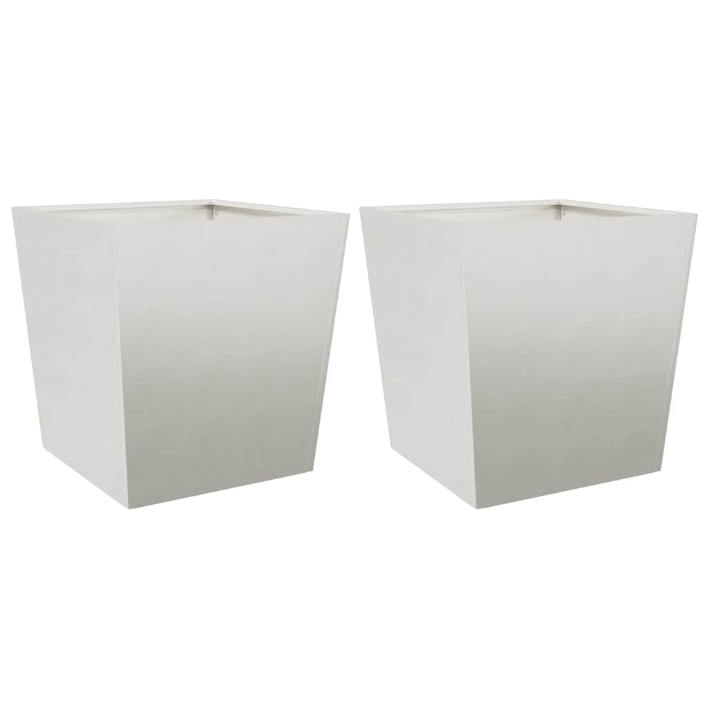 Fioriere da Giardino 2 pz 50x50x50 cm in Acciaio Inox