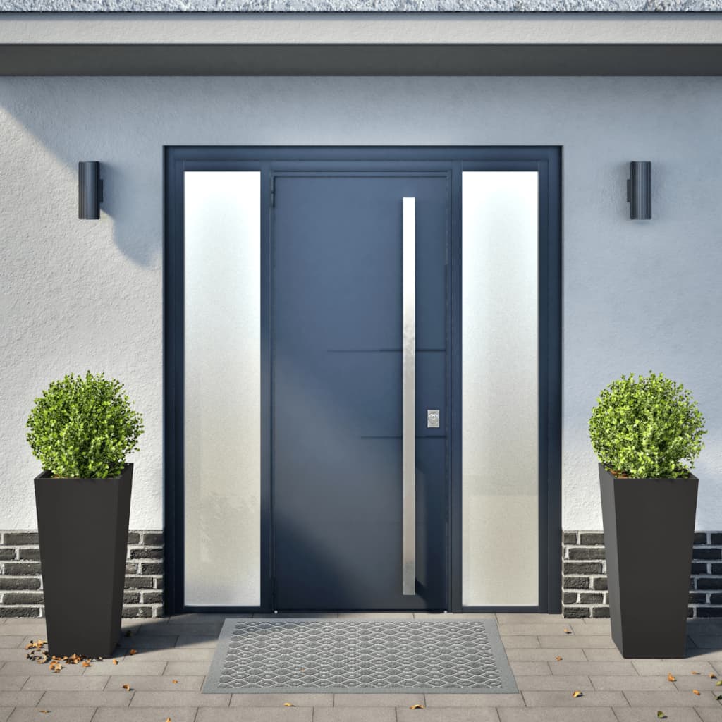Fioriere da Giardino 2 pz Nere 35x35x75 cm in Acciaio