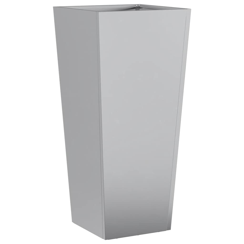 Fioriere da Giardino 2 pz 35x35x75 cm in Acciaio Zincato