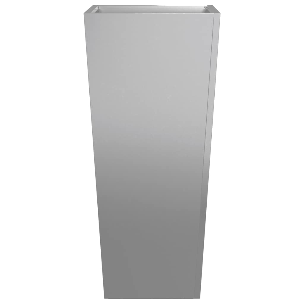 Fioriere da Giardino 2 pz 35x35x75 cm in Acciaio Zincato
