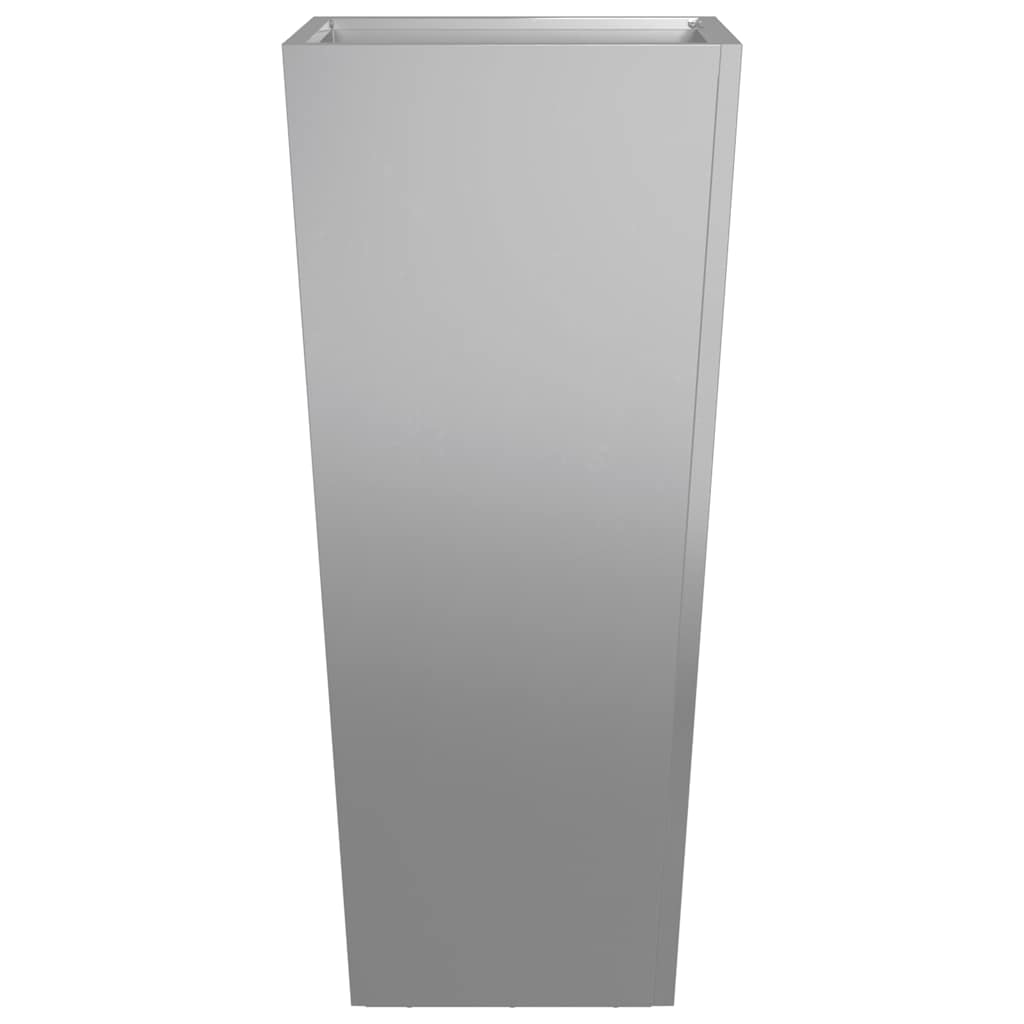 Fioriere da Giardino 2 pz 35x35x75 cm in Acciaio Zincato