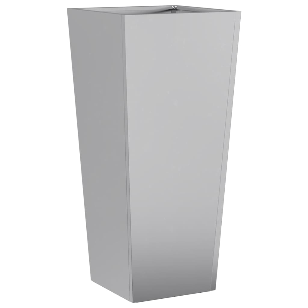 Fioriere da Giardino 2 pz 35x35x75 cm in Acciaio Zincato