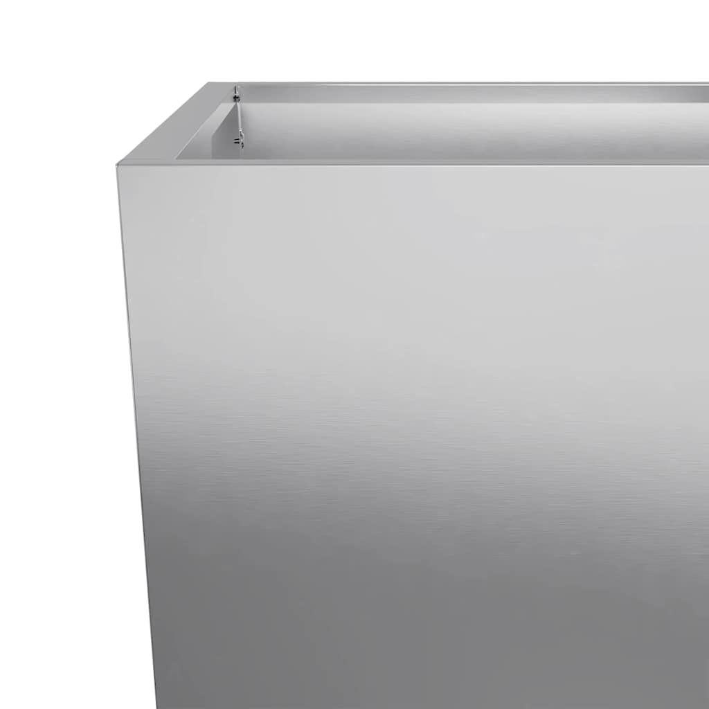 Fioriere da Giardino 2 pz 35x35x75 cm in Acciaio Zincato
