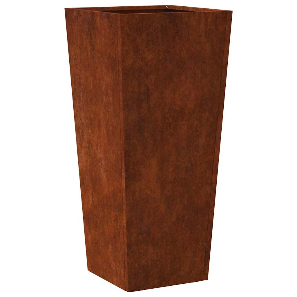 Fioriera da Giardino 35x35x75 cm in Acciaio Corten
