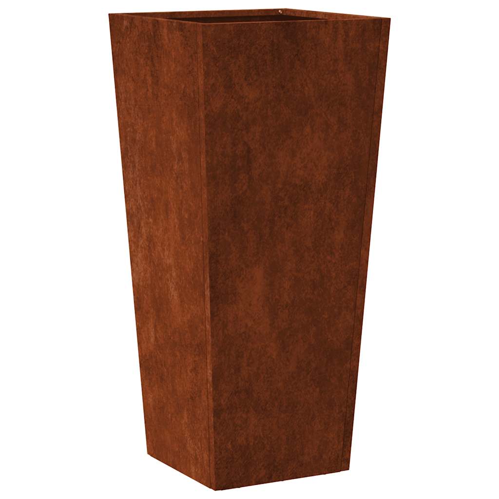 Fioriera da Giardino 35x35x75 cm in Acciaio Corten