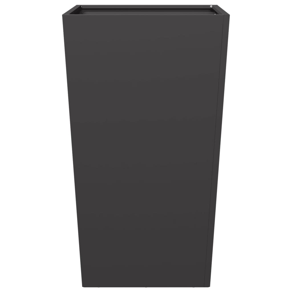 Fioriere da Giardino 2 pz Nere 45x45x75 cm in Acciaio