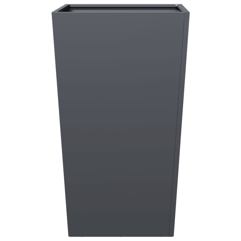 Fioriere da Giardino 2 pz Antracite 45x45x75 cm in Acciaio