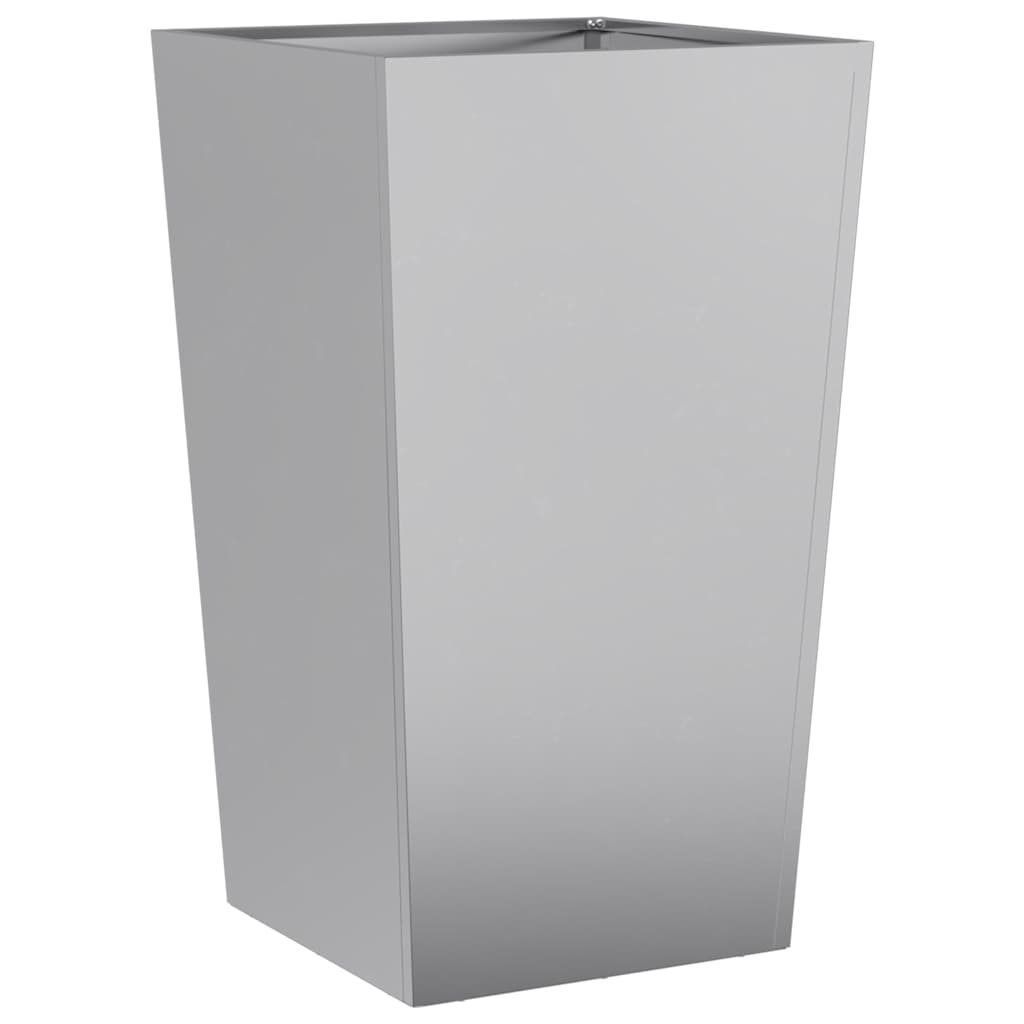 Fioriere da Giardino 2 pz 45x45x75 cm in Acciaio Zincato
