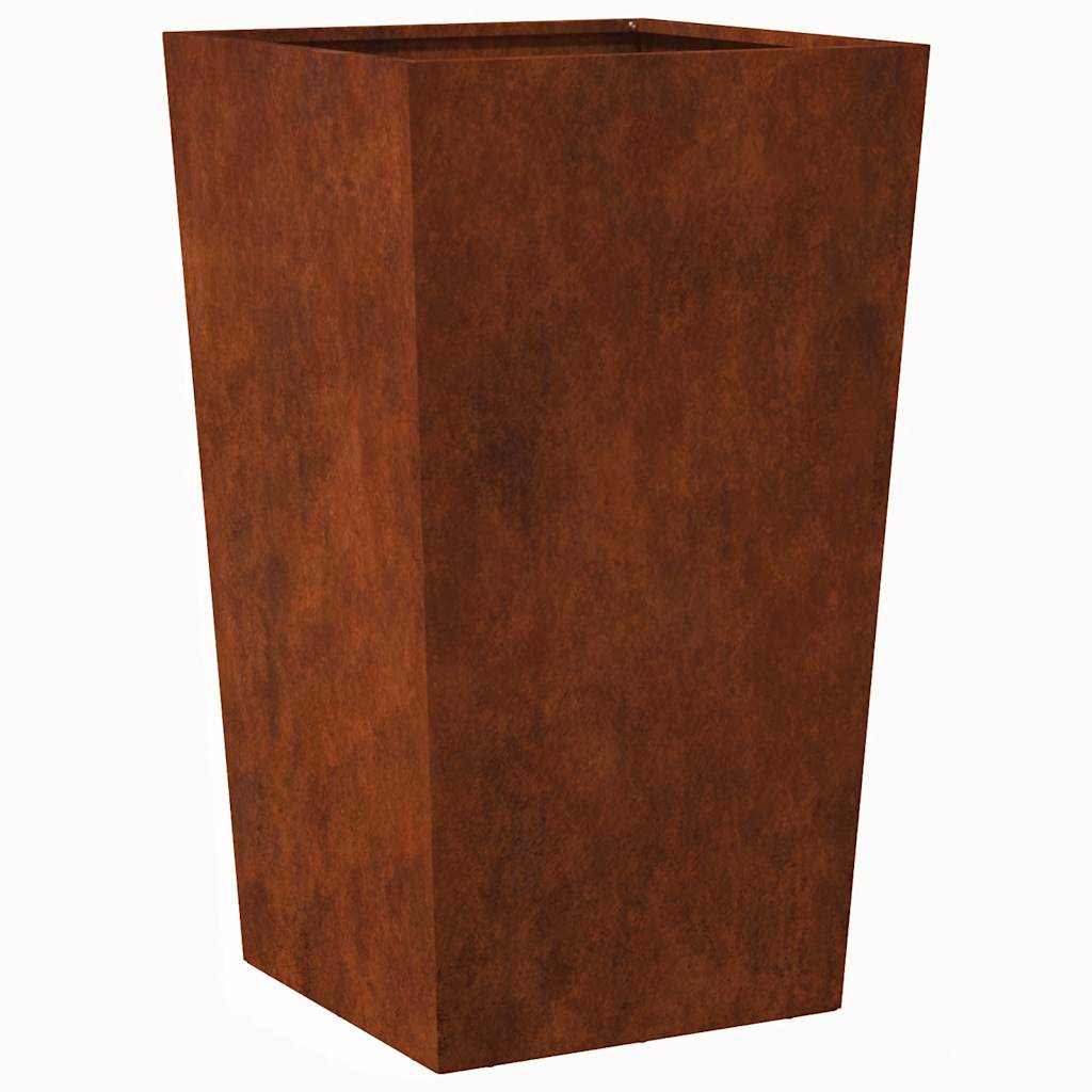 Fioriera da Giardino 45x45x75 cm in Acciaio Corten