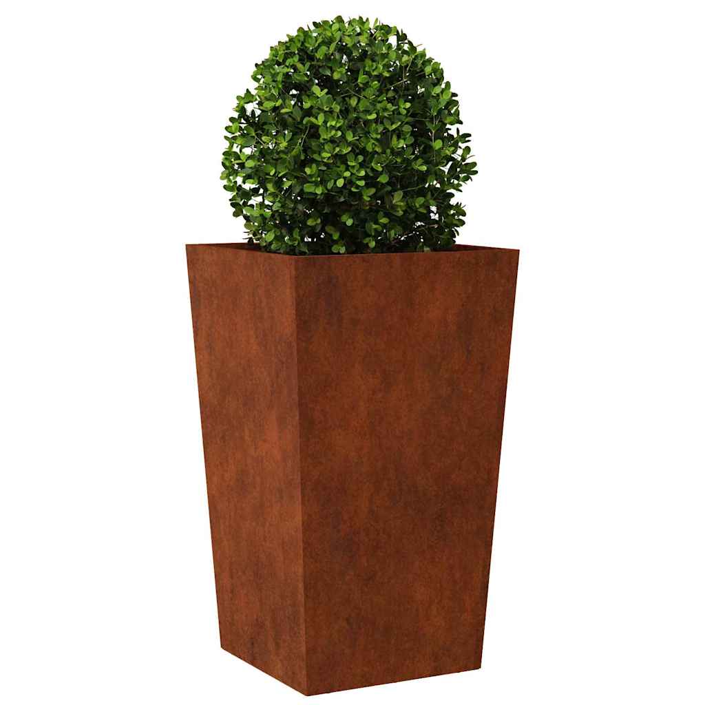 Fioriera da Giardino 45x45x75 cm in Acciaio Corten
