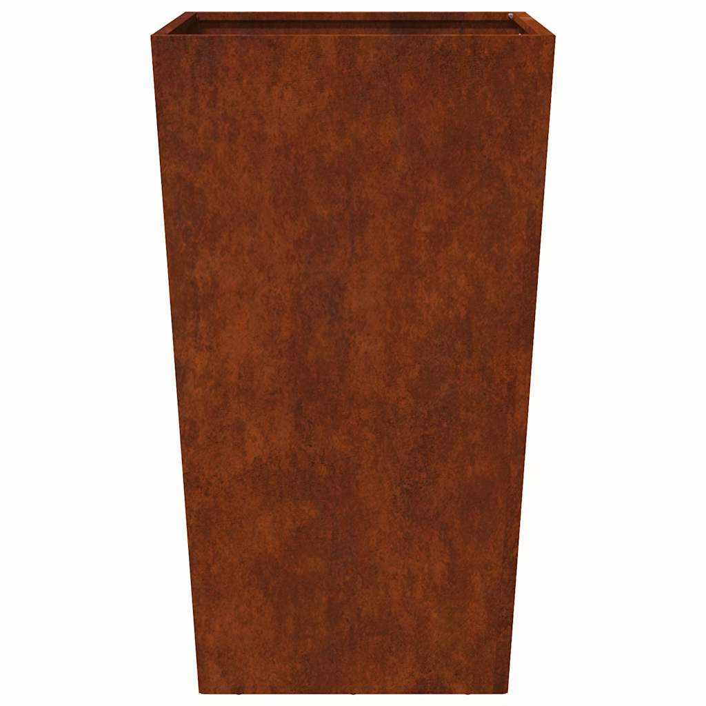 Fioriera da Giardino 45x45x75 cm in Acciaio Corten