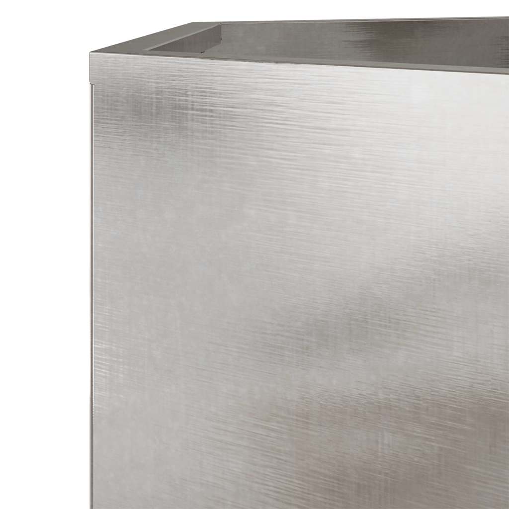 Fioriera da Giardino Esagono 69x60x45 cm in Acciaio Inox