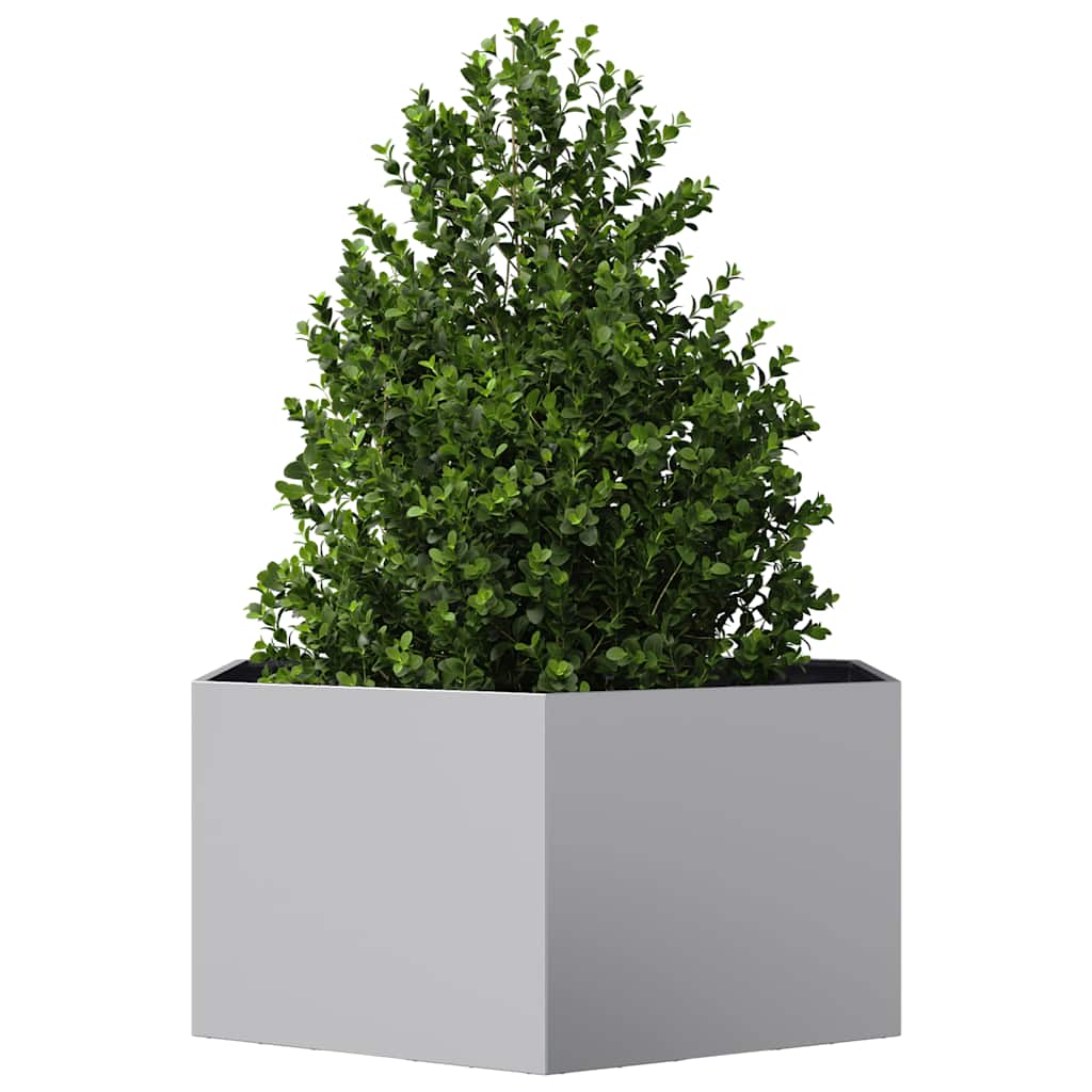 Fioriera da Giardino Esagono 104x90x45 cm in Acciaio Zincato