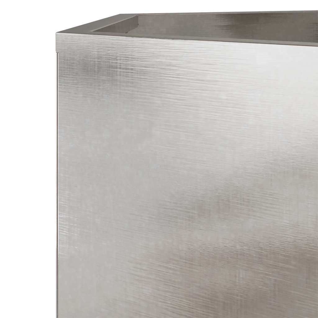Fioriera da Giardino Esagono 138x120x45 cm in Acciaio Inox