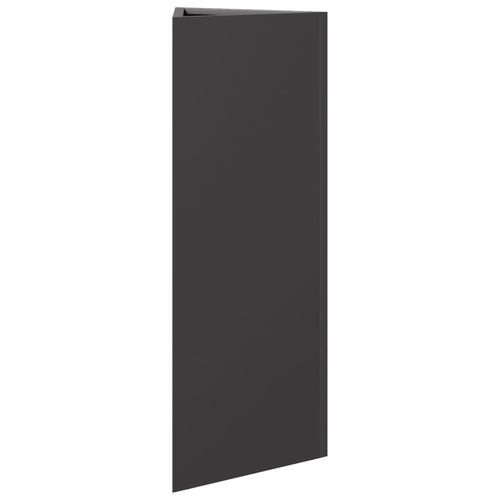 Fioriere da Giardino 2 pz Nere Triangolari 30x26x75 cm Acciaio