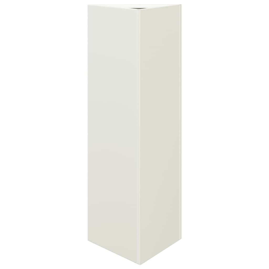 Fioriere 2 pz Bianche Triangolari 30x26x75 cm in Acciaio
