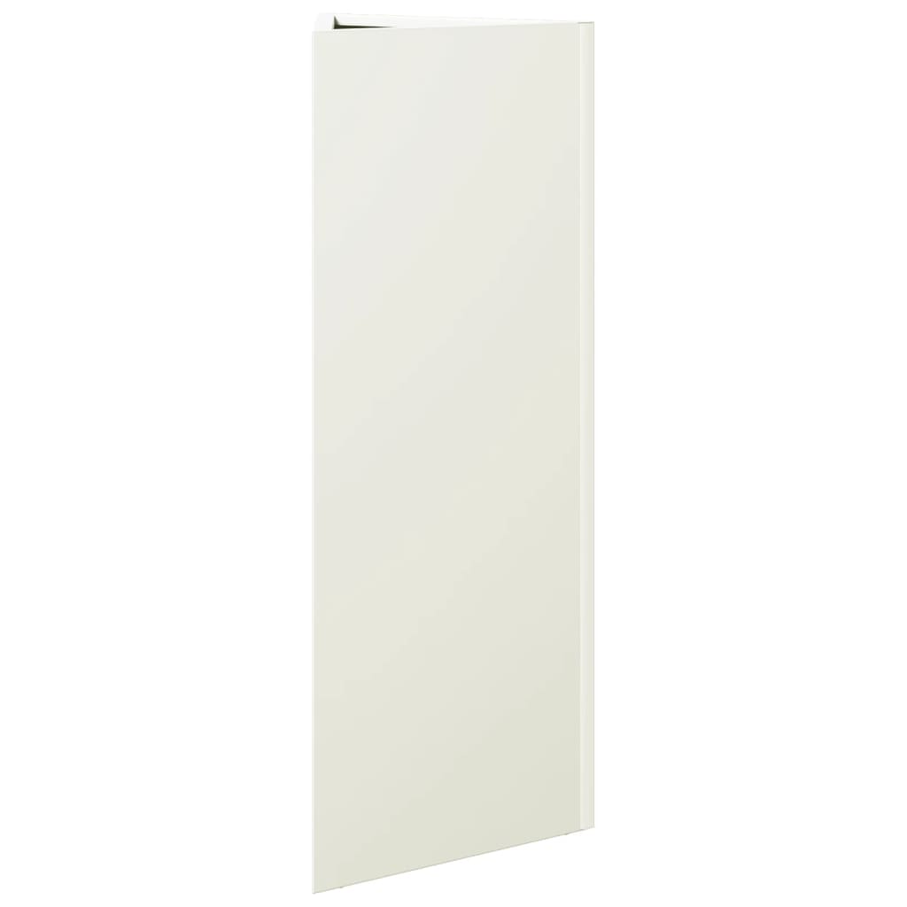 Fioriere 2 pz Bianche Triangolari 30x26x75 cm in Acciaio