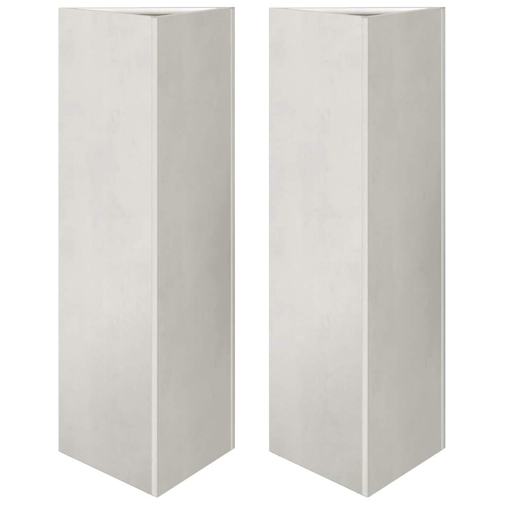 Fioriere da Giardino 2 pz Triangolari 35x35x75 cm Acciaio Inox
